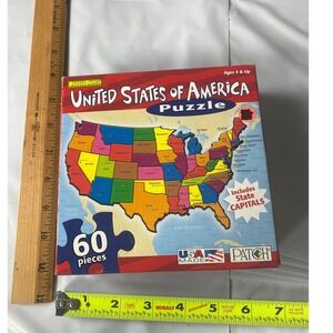Puzzle Patch United States Of America 60 Piece Educational Map Puzzle USA‎